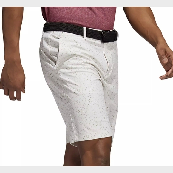 NWT Adidas Men Sz 42 Ultimate 365 Clear Brown Print Golf Flag Shorts HA9126 - Picture 2 of 16